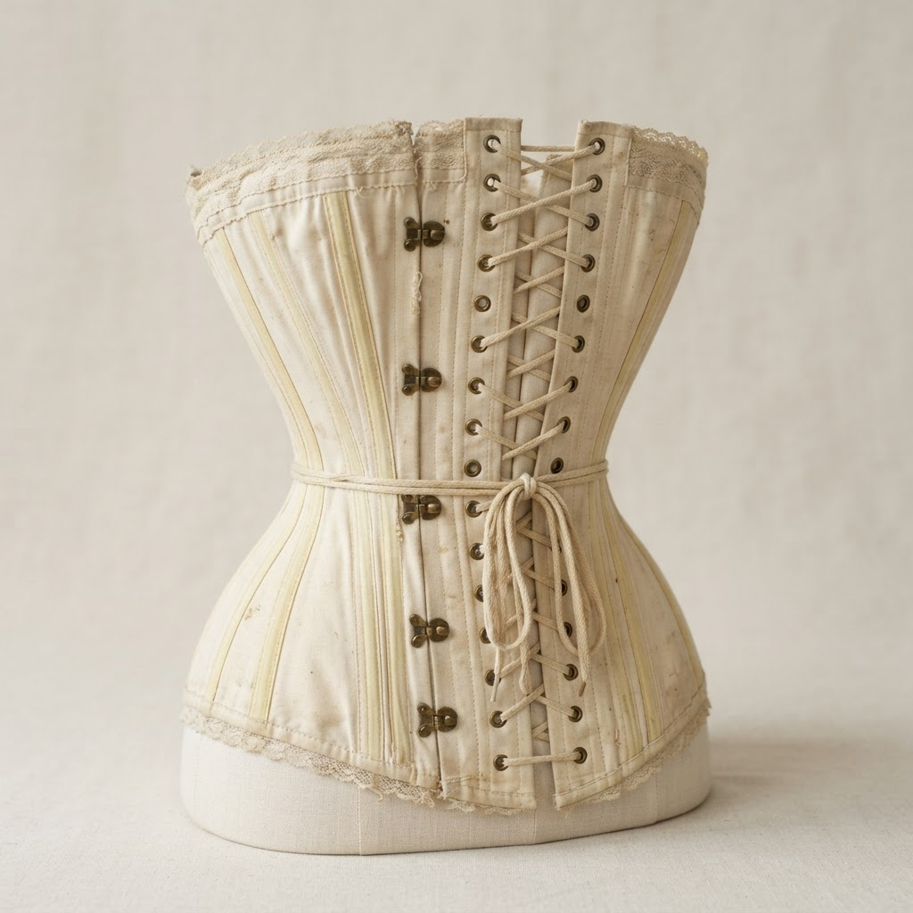 A vintage Edwardian-era laced corset